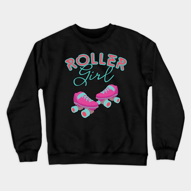 Roller Girl Skating Crewneck Sweatshirt by GDLife